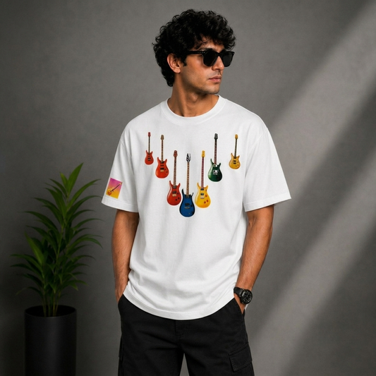 Guitar Vibes Cotton T-Shirt – Unisex | Soft & Comfortable Casual Wear