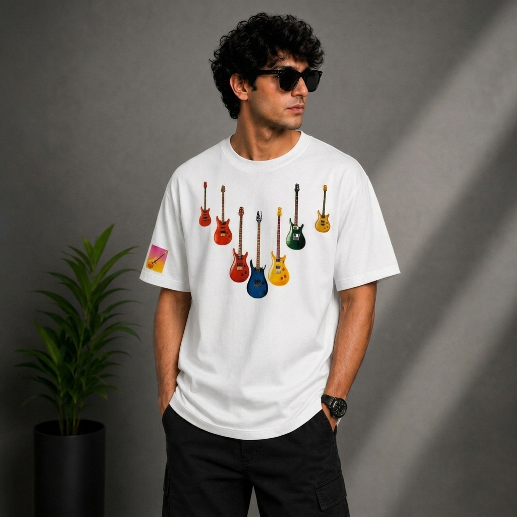 Guitar Vibes Cotton T-Shirt – Unisex | Soft & Comfortable Casual Wear