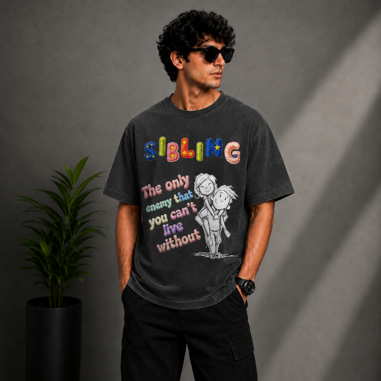 Siblings Love Cotton T-Shirt – Unisex | Soft & Comfortable Casual Wear