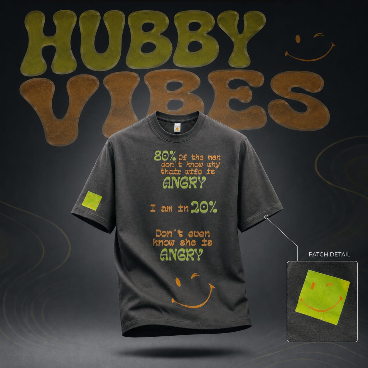 Hubby Vibes Cotton T-Shirt – Unisex | Soft & Comfortable Casual Wear