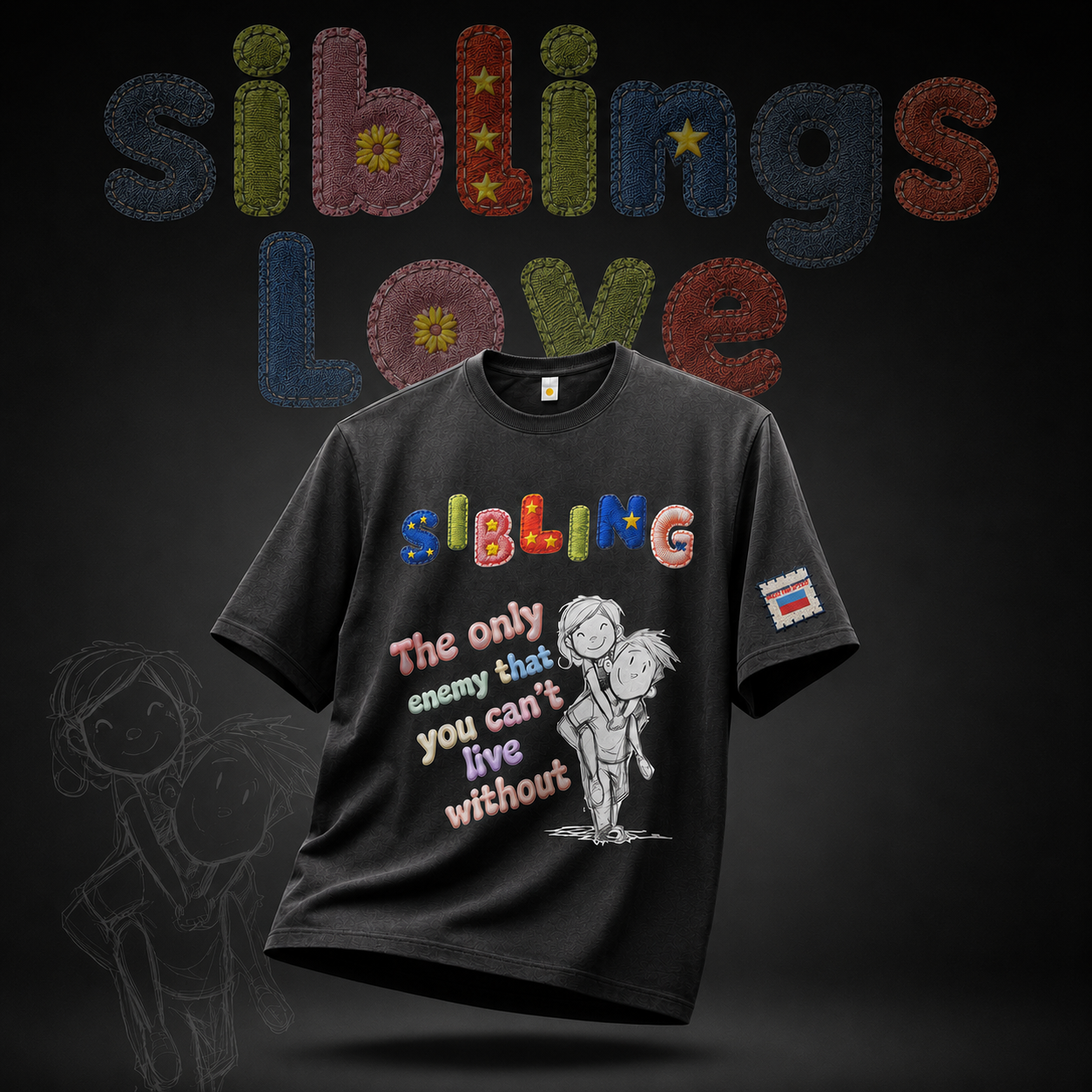 Siblings Love Cotton T-Shirt – Unisex | Soft & Comfortable Casual Wear